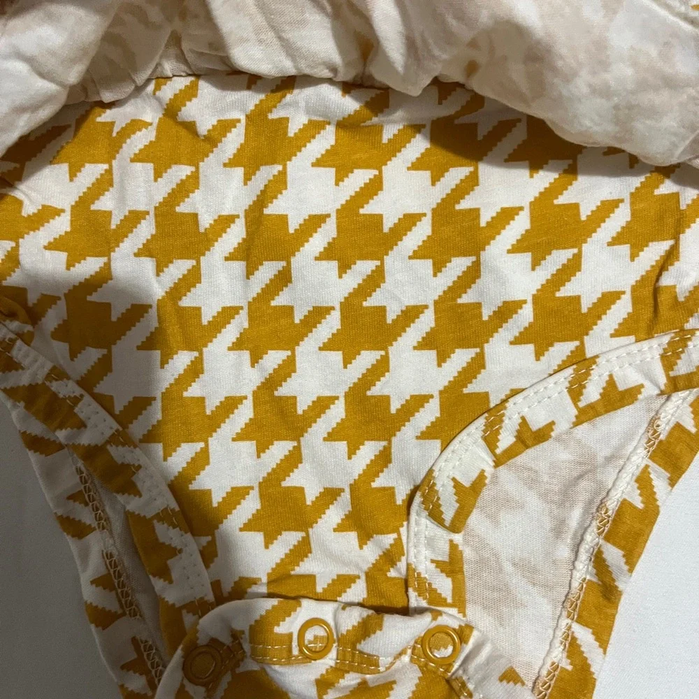 Carter's Mustard and White Diaper Cover Set